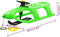 vidaXL - Slee - met - stuur - 102,5x40x23 - cm - polypropeen - groen
