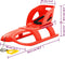 vidaXL - Slee - met - zitje - 102,5x40x23 - cm - polypropeen - rood