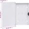 vidaXL - Sleutelkast - met - magneetbord - 30x20x5,5 - cm - wit
