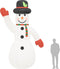 vidaXL - Sneeuwpop - met - LED's - opblaasbaar - 455 - cm