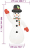 vidaXL - Sneeuwpop - met - LED's - opblaasbaar - 455 - cm
