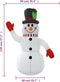 vidaXL - Sneeuwpop - opblaasbaar - met - LED's - 120 - cm