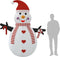vidaXL - Sneeuwpop - opblaasbaar - met - LED's - 250 - cm