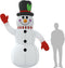 vidaXL - Sneeuwpop - opblaasbaar - met - LED's - 300 - cm