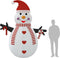 vidaXL - Sneeuwpop - opblaasbaar - met - LED's - 300 - cm