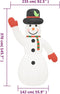 vidaXL - Sneeuwpop - opblaasbaar - met - LED's - 370 - cm