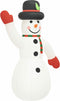 vidaXL - Sneeuwpop - opblaasbaar - met - LED's - 370 - cm