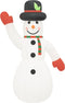 vidaXL - Sneeuwpop - opblaasbaar - met - LED's - 370 - cm