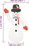 vidaXL - Sneeuwpop - opblaasbaar - met - LED's - 805 - cm