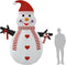 vidaXL - Sneeuwpop - opblaasbaar - met - LED-verlichting - 360 - cm