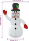 vidaXL - Sneeuwpop - opblaasbaar - met - LED's - 240 - cm