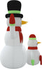 vidaXL - Sneeuwpopfamilie - opblaasbaar - met - LED's - 360 - cm