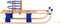 vidaXL - Sneeuwslee - met - rugleuning - inklapbaar - 119 - cm - hout