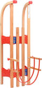 vidaXL - Sneeuwslee - met - rugleuning - inklapbaar - 119 - cm - hout