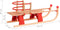 vidaXL - Sneeuwslee - met - rugleuning - inklapbaar - 119 - cm - hout