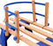 vidaXL - Sneeuwslee - met - rugleuning - inklapbaar - 119 - cm - hout