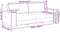 vidaXL - Sofa - Stoel - Katoen - 59 - cm - Beige - Stof - en - Hout - 3-zits - Bank