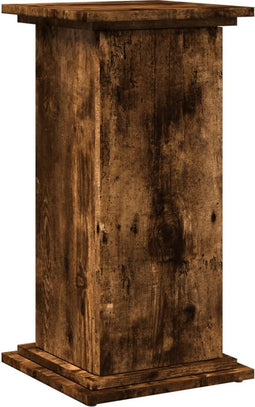 vidaXL - Sokkel - met - opbergruimte - 31x30x60 - cm - bewerkt - hout - gerookt - eiken