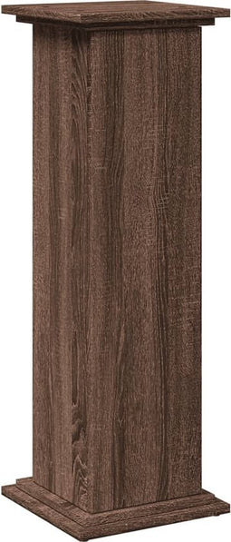 vidaXL - Sokkel - met - opbergruimte - 31x30x90 - cm - bewerkt - hout - bruin - eiken