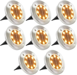 vidaXL Solargrondlampen 8 st LED-lichten warm wit