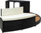vidaXL Spa-ombouw poly rattan en acaciahout zwart