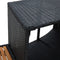 vidaXL Spa-ombouw poly rattan en acaciahout zwart