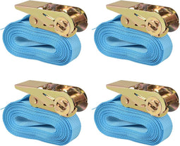 vidaXL Spanbanden 0,8 ton 6mx25mm blauw 4 st