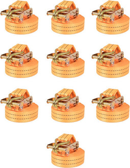 vidaXL Spanbanden 1 ton 6mx38mm oranje 10 st