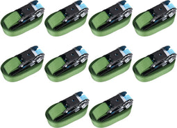 vidaXL Spanbanden 10 st 800 daN 6 m groen
