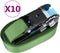 vidaXL Spanbanden 10 st 800 daN 6 m groen