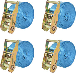 vidaXL Spanbanden 2 ton 6mx38mm blauw 4 st