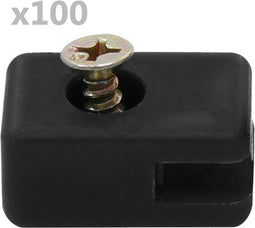 vidaXL - Spandraadhouder - met - schroef - 100 - sets - antraciet