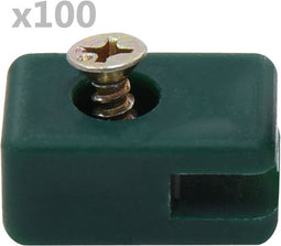vidaXL - Spandraadhouder - met - schroef - 100 - sets - groen