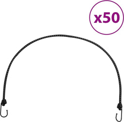 vidaXL - Spanelastieken - met - reflecterende - strips - en - haken - 50 - st - 100 - cm