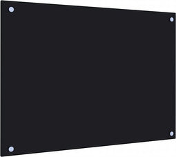 vidaXL - Spatscherm - keuken - 70x50 - cm - gehard - glas - zwart