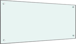 vidaXL - Spatscherm - keuken - 90x40 - cm - gehard - glas - wit