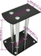 vidaXL - Speaker - standaard - Vocal - set - van - 2 - zwart - glas