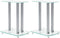 vidaXL - Speaker - standaard - Vocal - zwart - glas - 2 - st