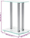 vidaXL - Speaker - standaard - Vocal - zwart - glas - 2 - st