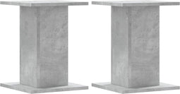vidaXL - Speakerstandaards - 2 - st - 30x30x40 - cm - bewerkt - hout - betongrijs