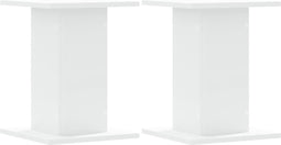 vidaXL - Speakerstandaards - 2 - st - 30x30x40 - cm - bewerkt - hout - wit