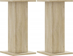 vidaXL - Speakerstandaards - 2 - st - 30x30x60 - cm - bewerkt - hout - sonoma - eiken