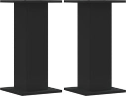vidaXL - Speakerstandaards - 2 - st - 30x30x60 - cm - bewerkt - hout - zwart