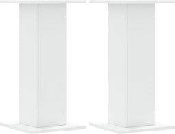 vidaXL - Speakerstandaards - 2 - st - 30x30x60 - cm - bewerkt - hout - wit