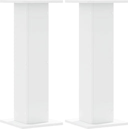 vidaXL - Speakerstandaards - 2 - st - 30x30x80 - cm - bewerkt - hout - wit