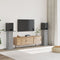 vidaXL - Speakerstandaards - 2 - st - 30x30x80 - cm - bewerkt - hout - grijs - sonoma