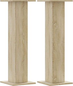 vidaXL - Speakerstandaards - 2 - st - 30x30x95 - cm - bewerkt - hout - sonoma - eiken