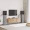 vidaXL - Speakerstandaards - 2 - st - 30x30x95 - cm - bewerkt - hout - grijs - sonoma