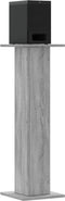 vidaXL - Speakerstandaards - 2 - st - 30x30x95 - cm - bewerkt - hout - grijs - sonoma