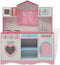 vidaXL Speelgoedkeuken roze en wit 82x30x100 cm hout